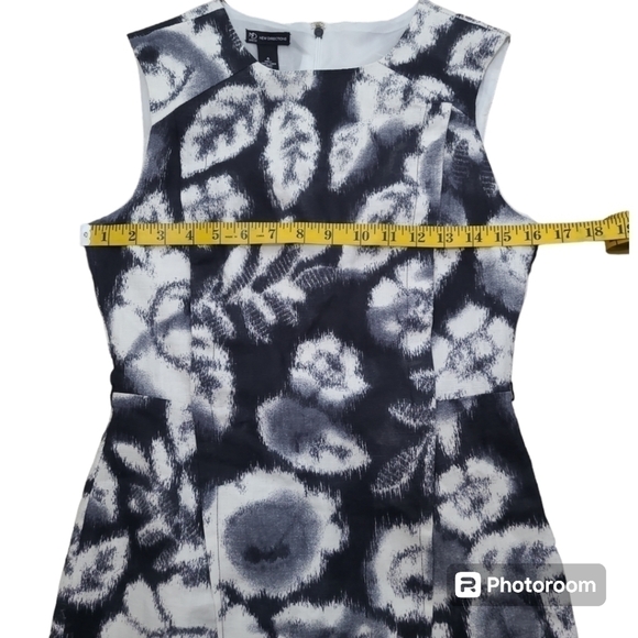 New Directions 100% Linen Floral Knee Length Dress Size 4 - Picture 8 of 11